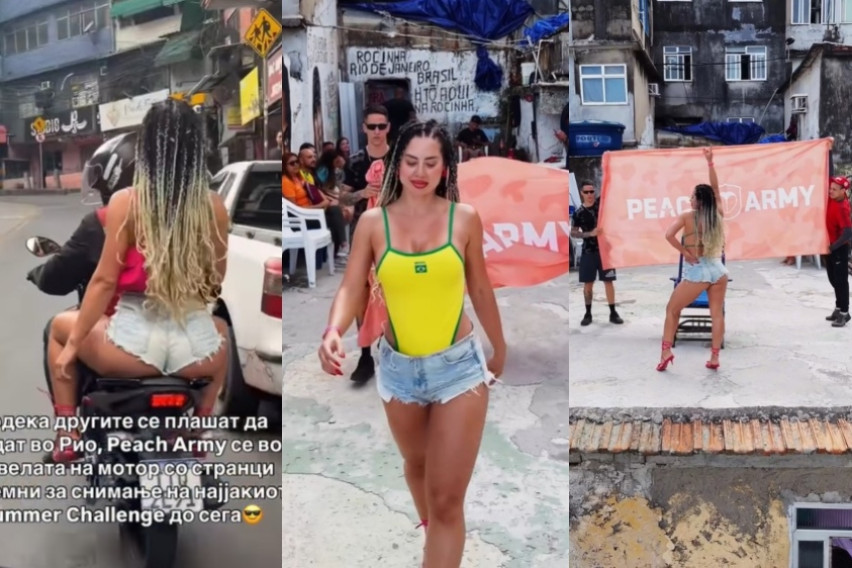 [ВИДЕО/ФОТО] Ана Стојанова се разголи во Рио, снима фитнес програма среде фавела: „Додека другите се плашат да дојдат, ние...“