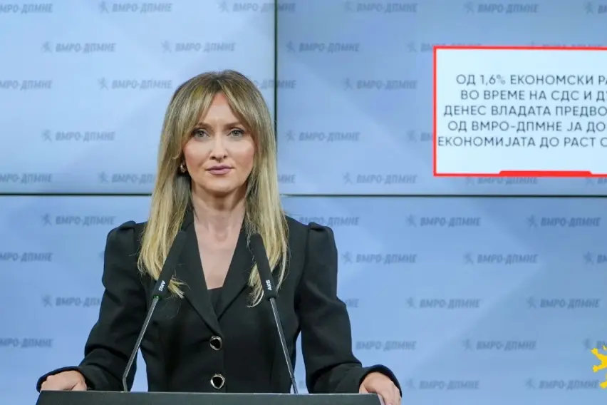 [ВИДЕО] Кузманоска: Од 1,6% економски раст во време на СДС и ДУИ, денес Владата предводена од ВМРО-ДПМНЕ ја доведе економијата до раст од 4,3%