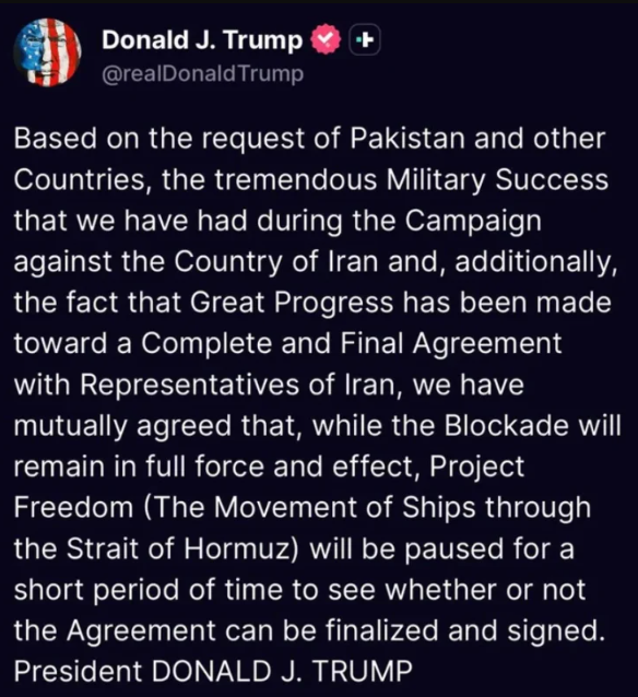 Trump: Po e pezullojmë Operacionin Projekti Liria